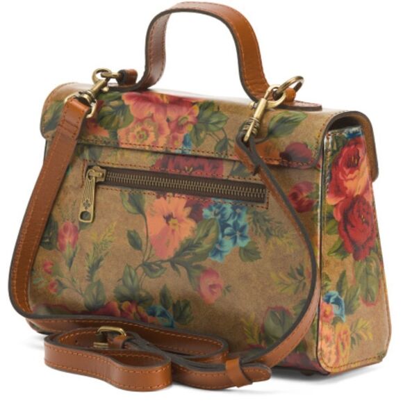 NWT PATRICIA NASH Leather Carisbrooke Medium Satchel With Crossbody Strap - Picture 3 of 6